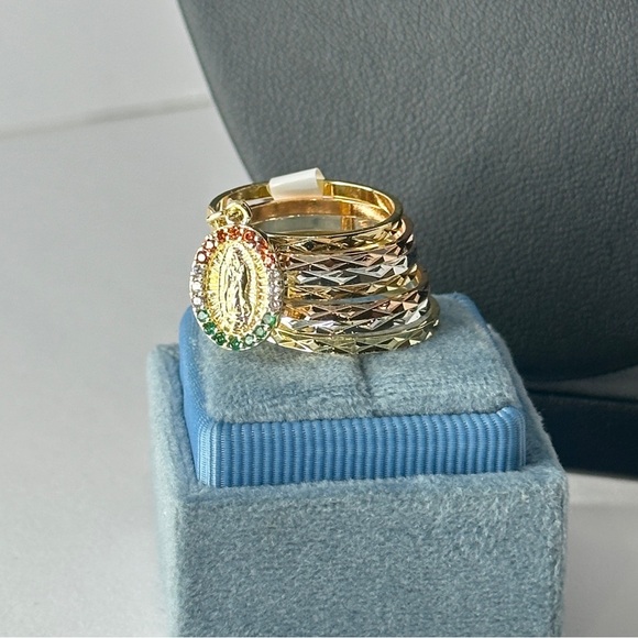 Virgen Guadalupe Semanario Woman Ring Gold Layered/ Oro Laminado NWOT - Picture 9 of 9